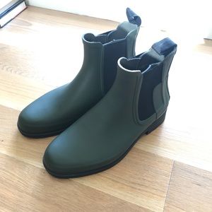 Men’s HUNTER Refined Chelsea Boots Dark Olive - 7